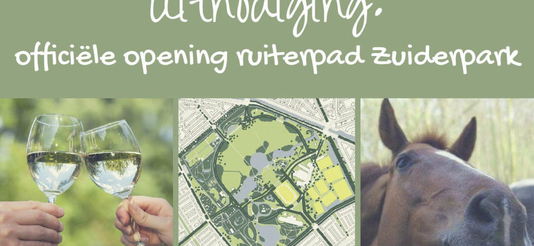 Uitnodiging officiële opening ruiterpad Zuiderpark