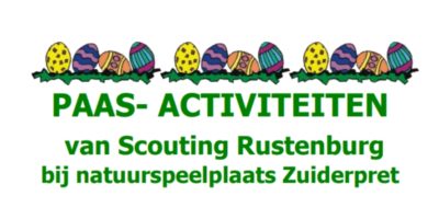 Paasactiviteiten bij de natuurspeelplaats Zuiderpret in het Zuiderpark Paasactiviteiten bij de natuurspeelplaats Zuiderpret in het Zuiderpark