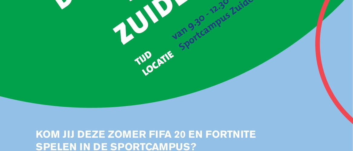 KOM JIJ DEZE ZOMER FIFA 20 EN FORTNITE SPELEN IN DE SPORTCAMPUS?