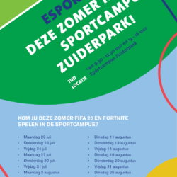 KOM JIJ DEZE ZOMER FIFA 20 EN FORTNITE SPELEN IN DE SPORTCAMPUS?