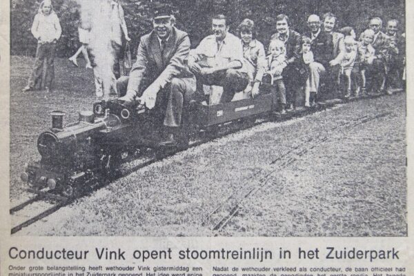 Ontstaan van het Stoomtreintje in het Zuiderpark