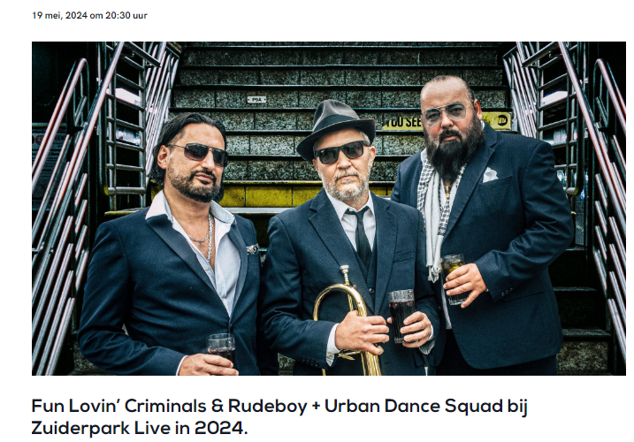 Fun Lovin' Criminals + Rudeboy plays Urban Dance Squad featuring DJ. DNA