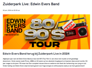 Edwin Evers Band @ Zuiderparktheater
