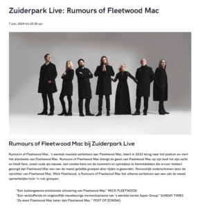Rumours of Fleetwood Mac @ Zuiderparktheater