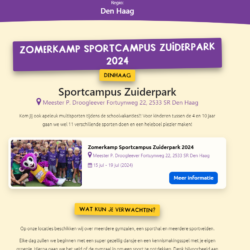 Zomerkamp Sportcampus Zuiderpark