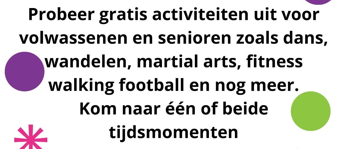 Beweegproeverij 22 mei Zuiderpark