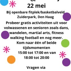 Beweegproeverij 22 mei Zuiderpark