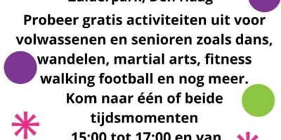 Beweegproeverij 22 mei Zuiderpark Beweegproeverij 22 mei Zuiderpark