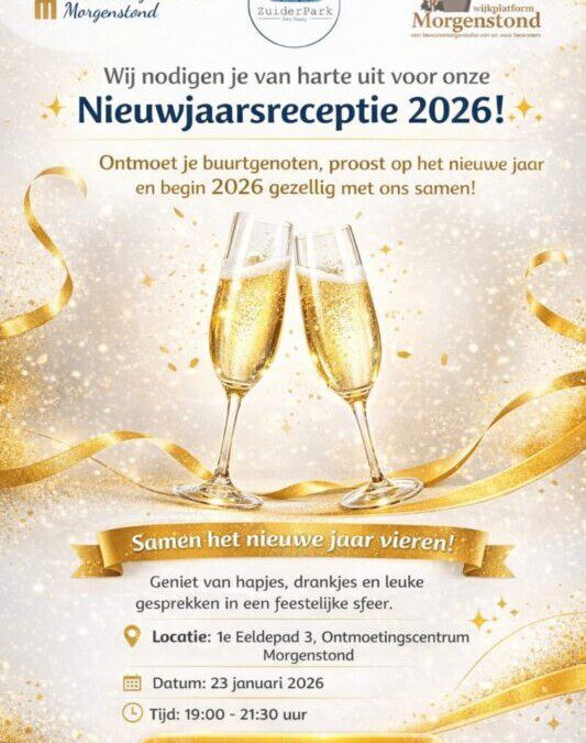 Nieuwjaarsreceptie Wijkplatform Morgenstond, Ontmoetingscentrum Morgenstond en Stichting Zuiderpark